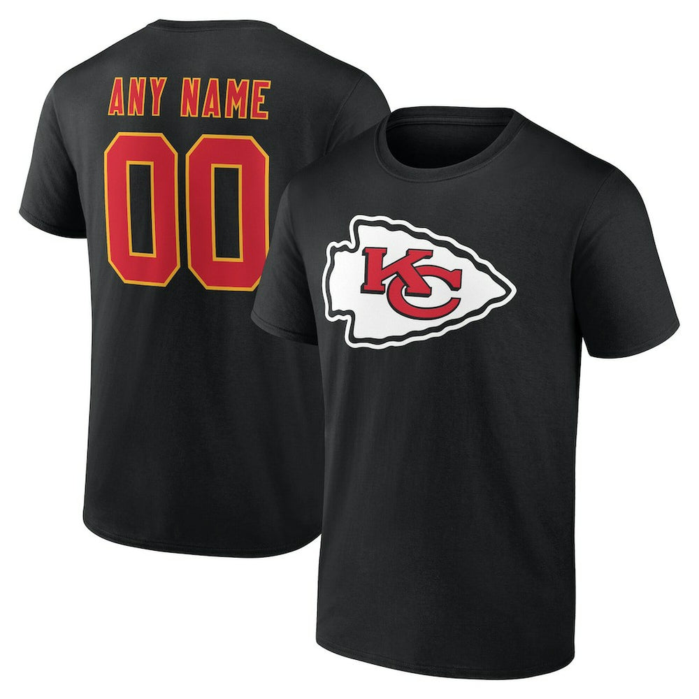 Kansas City Chiefs Team Authentic Personalized Name & Number T-Shirt | NFL Outlet
