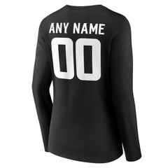 Minnesota Vikings Women's Team Authentic Personalized Name & Number Long Sleeve V-Neck T-Shirt | NFL US
