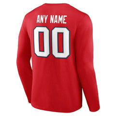 New England Patriots Team Authentic Personalized Name & Number Long Sleeve T-Shirt | NFL New