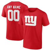 New York Giants Team Authentic Personalized Name & Number T-Shirt | NFL New