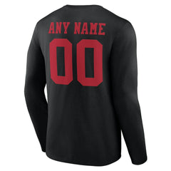 San Francisco 49ers Team Authentic Personalized Name & Number Long Sleeve T-Shirt | NFL Hot
