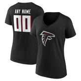 Atlanta Falcons Women's Team Authentic Personalized Name & Number V-Neck T-Shirt | NFL Near me
