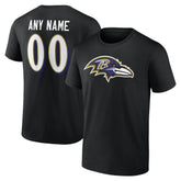 Baltimore Ravens Team Authentic Personalized Name & Number T-Shirt | NFL Hot