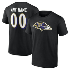 Baltimore Ravens Team Authentic Personalized Name & Number T-Shirt | NFL Hot