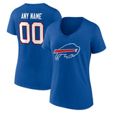 Buffalo Bills Women's Team Authentic Personalized Name & Number V-Neck T-Shirt | NFL Online