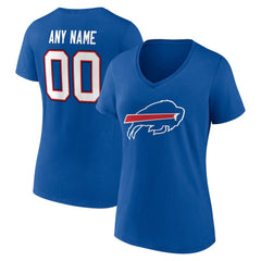 Buffalo Bills Women's Team Authentic Personalized Name & Number V-Neck T-Shirt | NFL Online