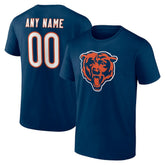 Chicago Bears Team Authentic Personalized Name & Number T-Shirt | NFL Discount