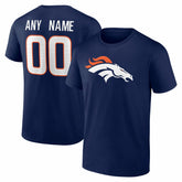 Denver Broncos Team Authentic Personalized Name & Number T-Shirt | NFL New