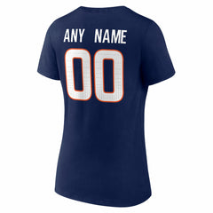 Denver Broncos Women's Team Authentic Personalized Name & Number V-Neck T-Shirt | NFL New