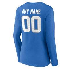 Detroit Lions Women's Team Authentic Personalized Name & Number Long Sleeve V-Neck T-Shirt | NFL Sale