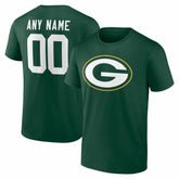 Green Bay Packers Team Authentic Personalized Name & Number T-Shirt | NFL On sale