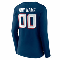 Houston Texans Women's Team Authentic Personalized Name & Number Long Sleeve V-Neck T-Shirt | NFL New