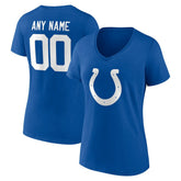 Indianapolis Colts Women's Team Authentic Personalized Name & Number V-Neck T-Shirt | NFL Sale