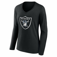 Las Vegas Raiders Women's Team Authentic Personalized Name & Number Long Sleeve V-Neck T-Shirt | NFL New
