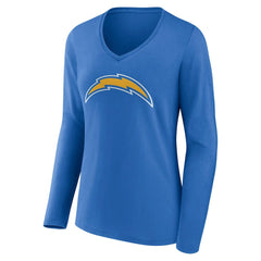 Los Angeles Chargers Women's Team Authentic Personalized Name & Number Long Sleeve V-Neck T-Shirt | NFL US
