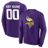 Minnesota Vikings Team Authentic Personalized Name & Number Sweatshirt | NFL Outlet
