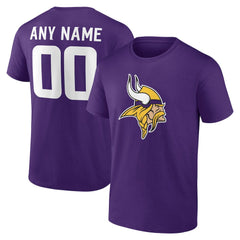 Minnesota Vikings Team Authentic Personalized Name & Number T-Shirt | NFL Outlet