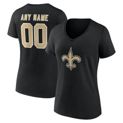 New Orleans Saints Women's Team Authentic Personalized Name & Number V-Neck T-Shirt | NFL Online