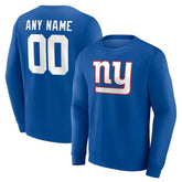 New York Giants Team Authentic Personalized Name & Number Sweatshirt | NFL Discount