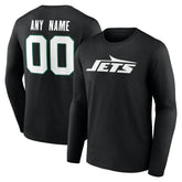 New York Jets Team Authentic Personalized Name & Number Long Sleeve T-Shirt | NFL Online