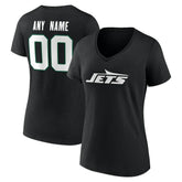 New York Jets Women's Team Authentic Personalized Name & Number V-Neck T-Shirt | NFL Near me