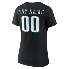 Philadelphia Eagles Women's Team Authentic Personalized Name & Number V-Neck T-Shirt | NFL Discount