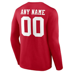 San Francisco 49ers Team Authentic Personalized Name & Number Long Sleeve T-Shirt | NFL US