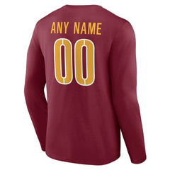 Washington Commanders Team Authentic Personalized Name & Number Long Sleeve T-Shirt | NFL US