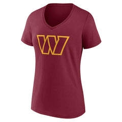 Washington Commanders Women's Team Authentic Personalized Name & Number V-Neck T-Shirt | NFL New