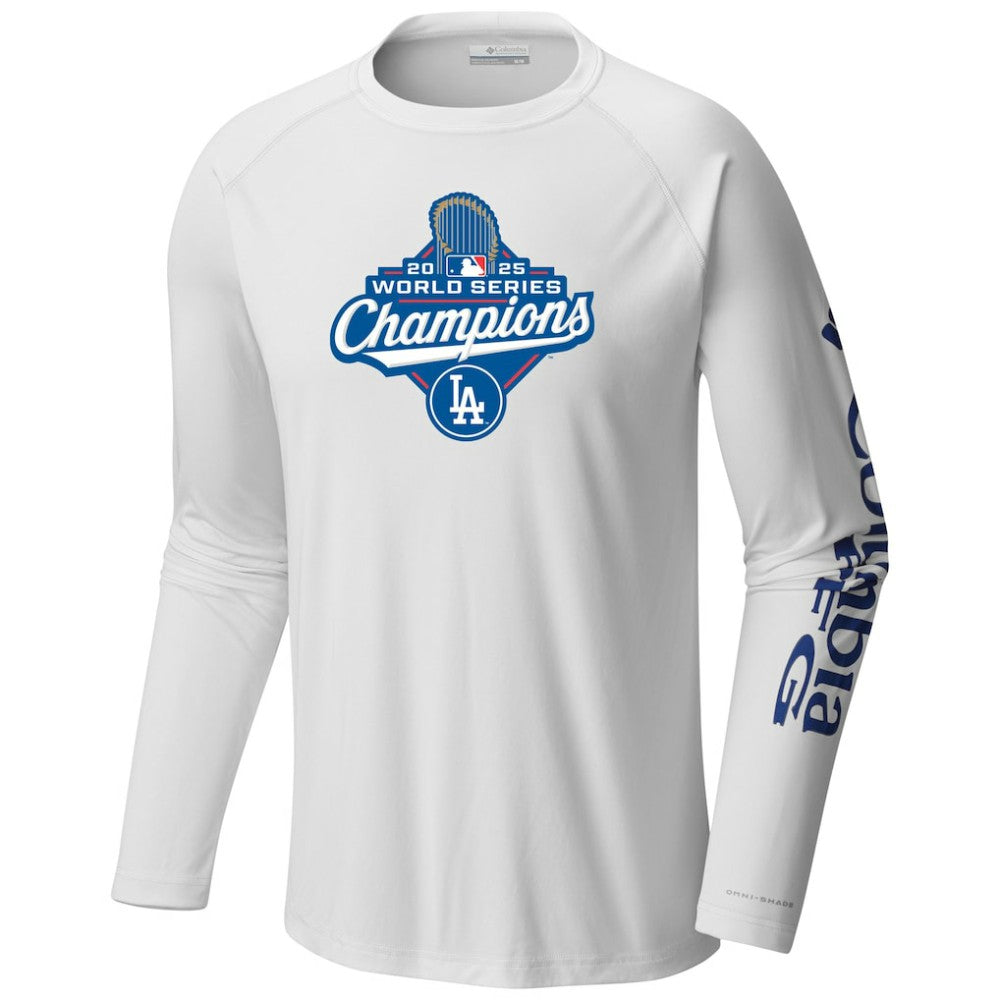 Los Angeles Dodgers Columbia 2025 World Series Champions Terminal Tackle Long Sleeve T-Shirt - MLB T-shirts