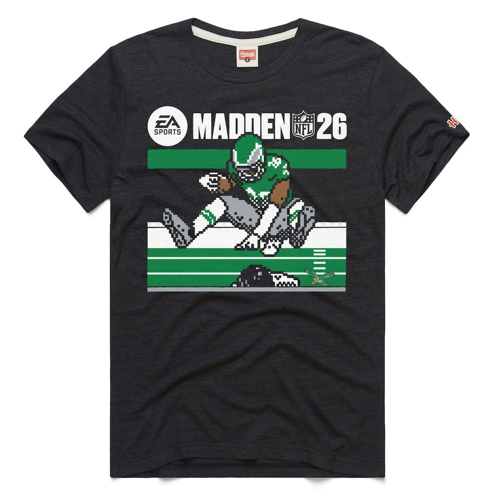 Philadelphia Eagles Saquon Barkley Homage Unisex Madden NFL '26 Retro Cover Tri-Blend T-Shirt | NFL Online