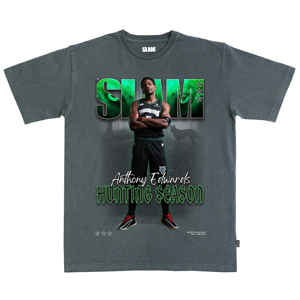 Charcoal Anthony Edwards Minnesota Timberwolves SLAM Unisex Cover T-Shirt | NBA