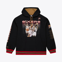 Black Philadelphia 76ers Hardwood Classics Originals Collection 2000-2001 Team Roster Fleece Hoodie | NBA