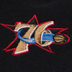 Black Philadelphia 76ers Hardwood Classics Originals Collection 2000-2001 Team Roster Fleece Hoodie | NBA