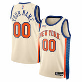 Cream New York Knicks Unisex 2025/26 City Edition Swingman Custom Jersey | NBA
