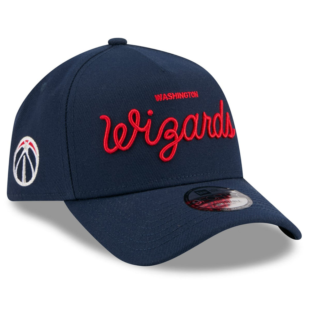 Navy Washington Wizards x Malbon Golf Unisex 9FORTY A-Frame Adjustable Hat | NBA