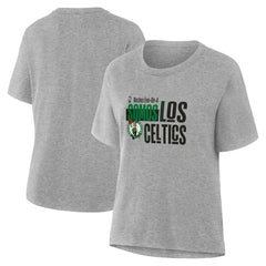 Gray Boston Celtics Women's Noches Training T-Shirt | NBA