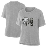 Gray Brooklyn Nets Women's Noches Training T-Shirt | NBA