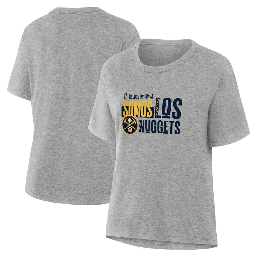 Gray Denver Nuggets Women's Noches Training T-Shirt sale | NBA