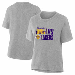 Gray Los Angeles Lakers Women's Noches Training T-Shirt | NBA