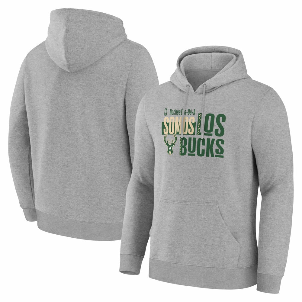 Gray Milwaukee Bucks Noches Training Hoodie | NBA