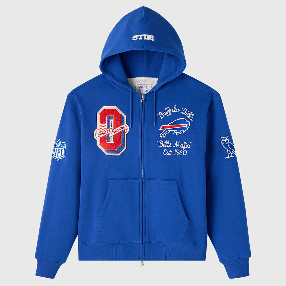 Buffalo Bills OVO x NFL Unisex Full-Zip Waffle-Lined Hoodie | NFL Discount