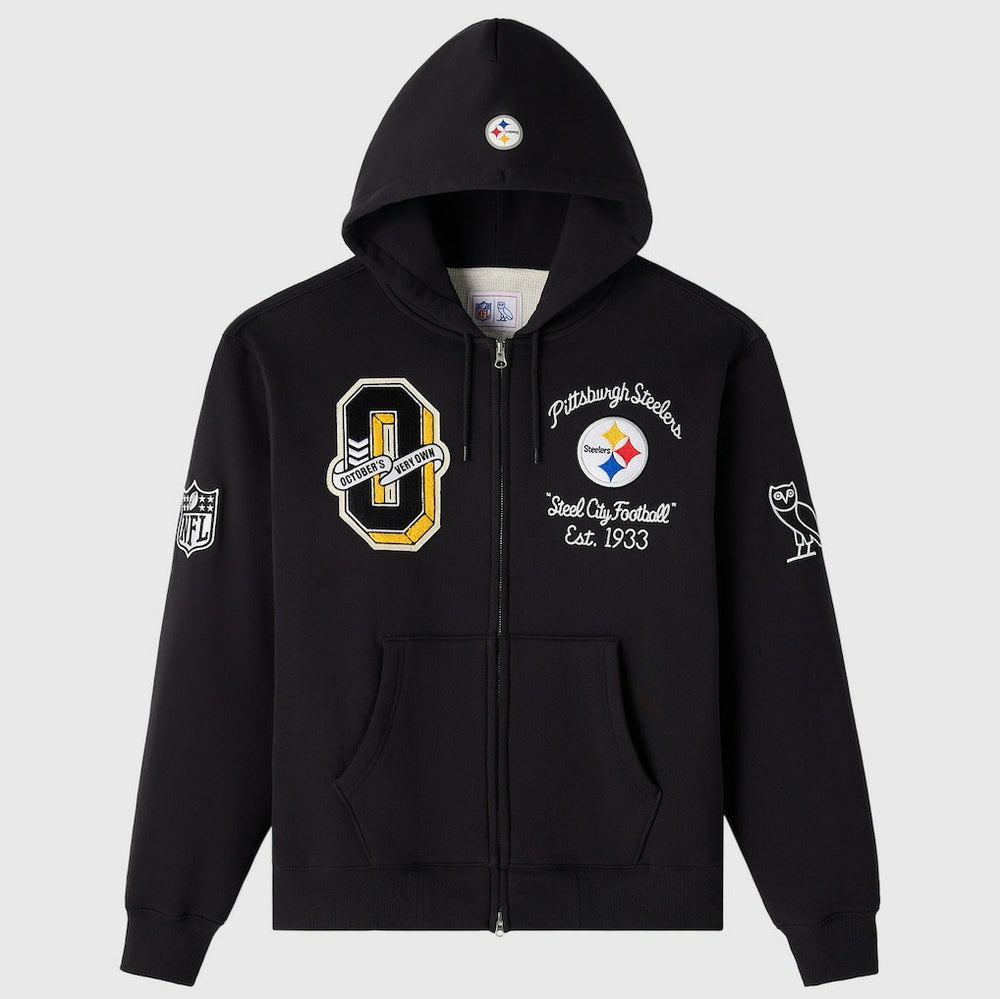 Pittsburgh Steelers OVO x NFL Unisex Full-Zip Waffle-Lined Hoodie | NFL Near me