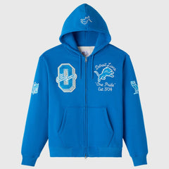 Detroit Lions OVO x NFL Unisex Full-Zip Waffle-Lined Hoodie | NFL Discount