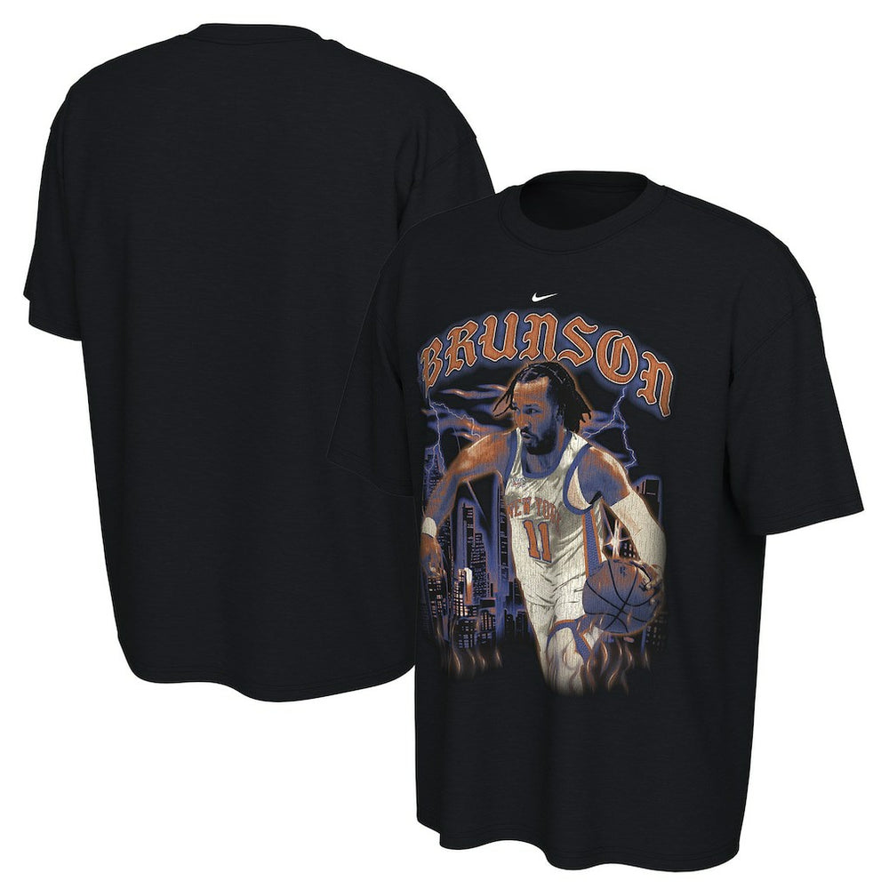 Black Jalen Brunson New York Knicks Unisex 2025/26 City Edition Player Graphic T-Shirt | NBA