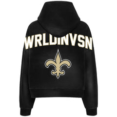 New Orleans Saints WRLDINVSN x Unisex Cozy Cropped Hoodie | NFL New