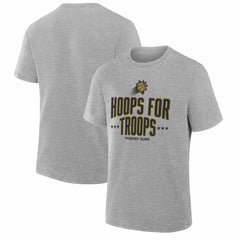 Gray Phoenix Suns Hoops For Troops T-Shirt | NBA