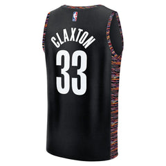 Black Nic Claxton Brooklyn Nets 2025/26 City Edition Fast Break Jersey | NBA