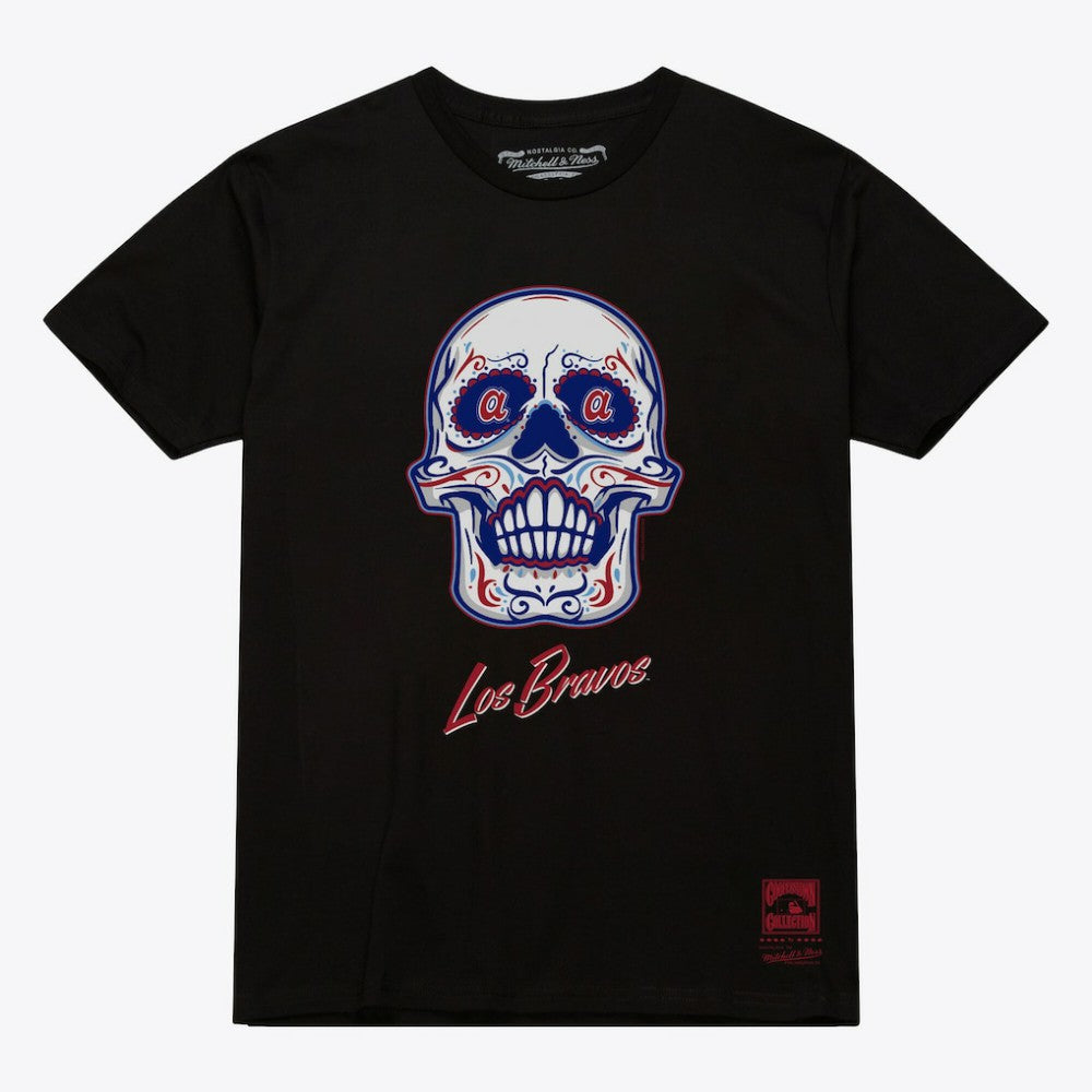 Atlanta Braves Mitchell & Ness Women's Sugar Skull Boxy T-Shirt - MLB T-shirts