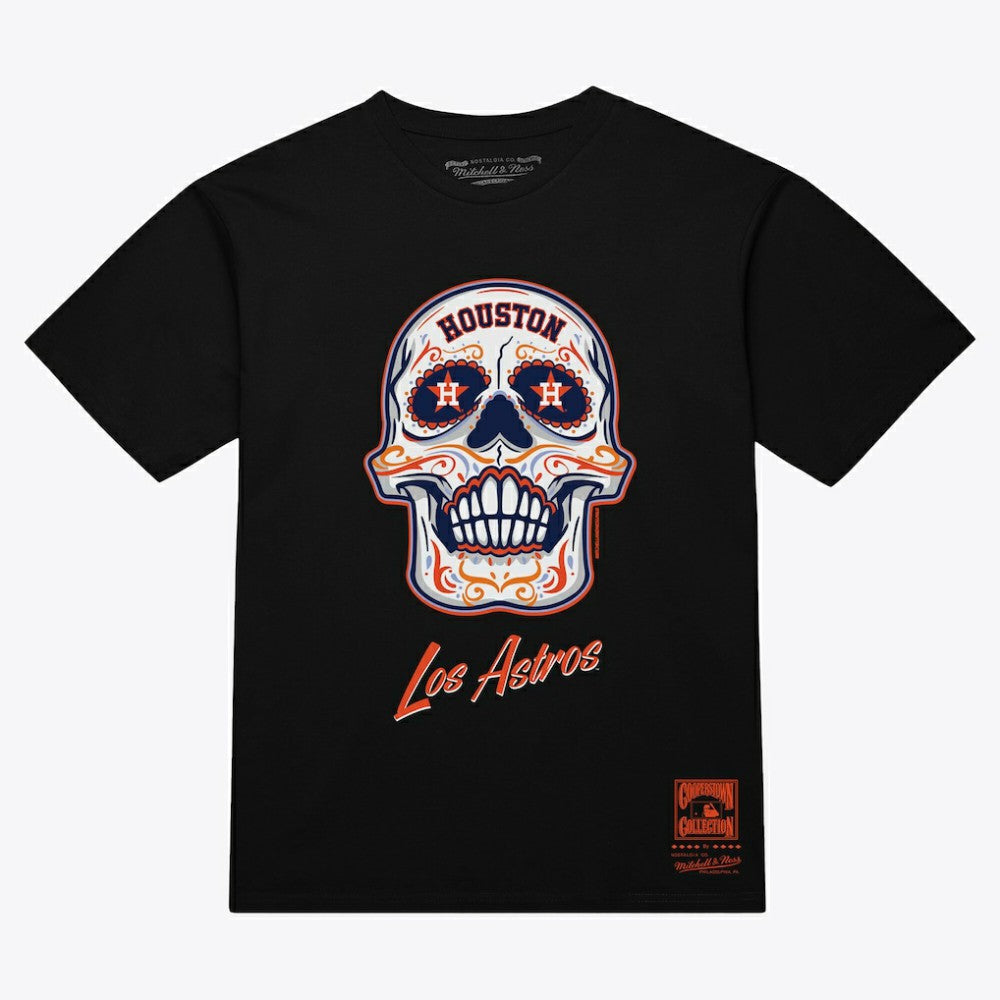 Houston Astros Mitchell & Ness Women's Sugar Skull Boxy T-Shirt - MLB T-shirts